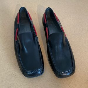 Loft Black Leather Loafers. Made in Brazil. 6.5